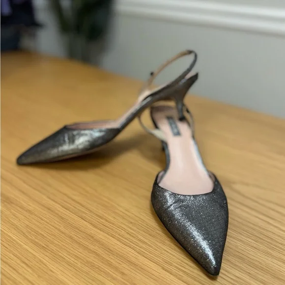 SJP by Sarah Jessica Parker Glitter Slingback Heels - Size 40 (US 9.5) - Picture 6 of 13